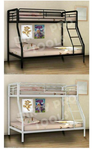 Metal bunk bed - bed,