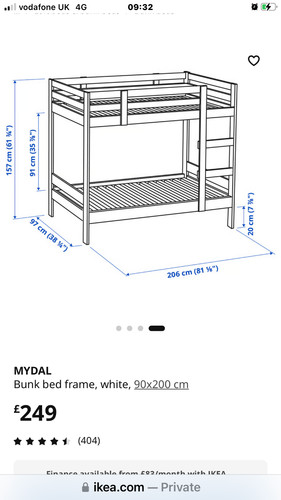 Ikea mydal bunk - ikea,